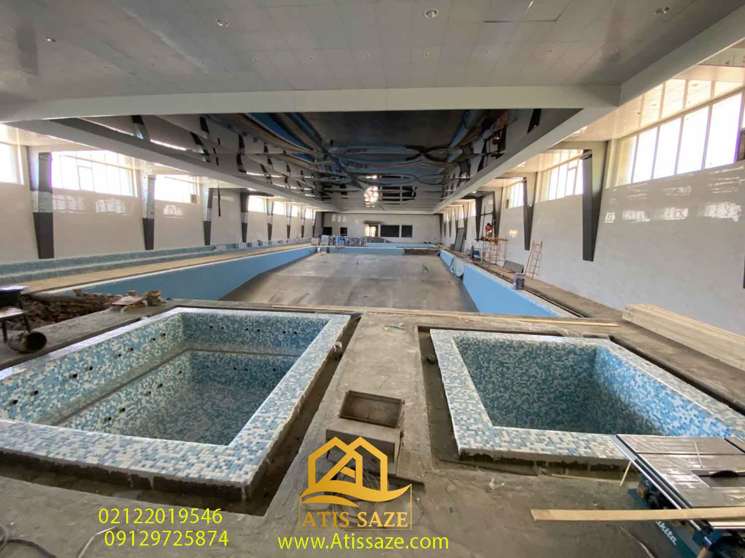 کاشی کاری استخر در تهران